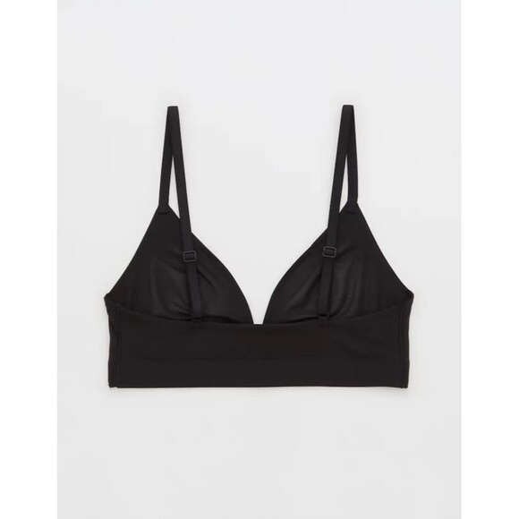 Aerie SMOOTHEZ Mesh Bralette True Black Size Small - Picture 2 of 11